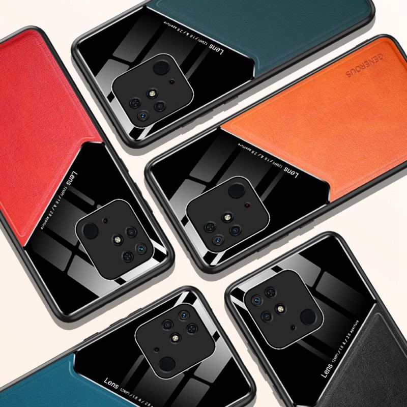 Capa Para Xiaomi Redmi 10C Couro Falso Premium