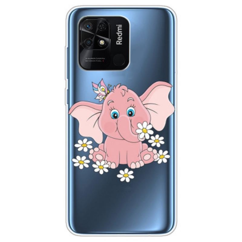 Capa Para Xiaomi Redmi 10C Elefante Rosa Sem Costura