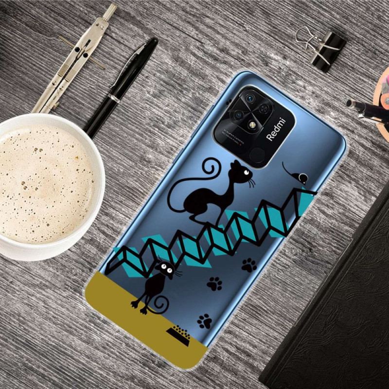 Capa Para Xiaomi Redmi 10C Gatos Na Escada