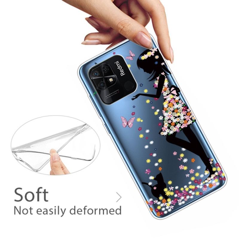 Capa Para Xiaomi Redmi 10C Menina Transparente