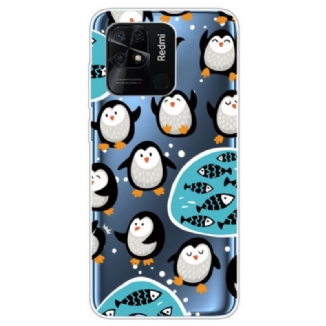 Capa Para Xiaomi Redmi 10C Pinguins Sem Costura