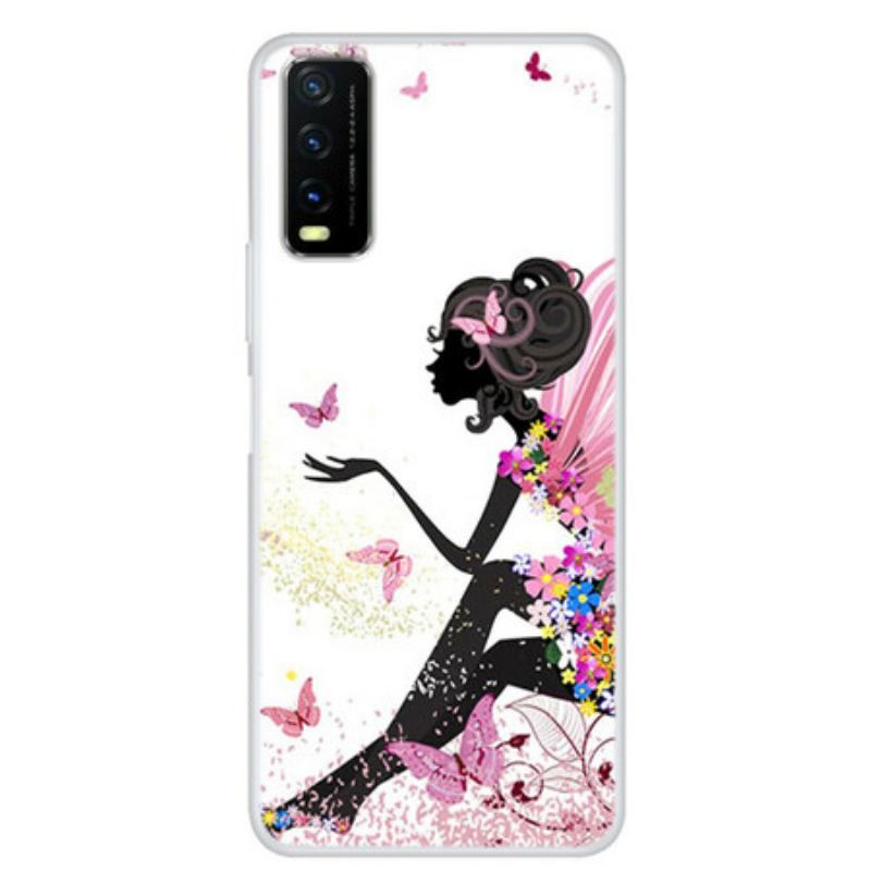 Capa De Celular Para Vivo Y20s Dama Borboleta