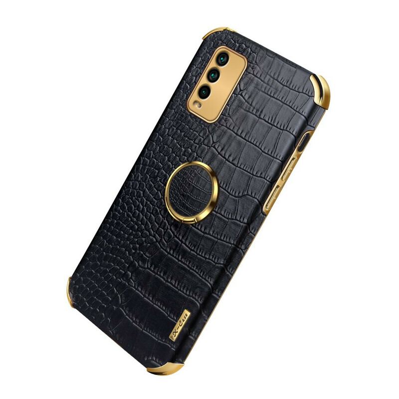 Capa De Celular Para Xiaomi Redmi 9T Efeito Pele De Crocodilo X-case