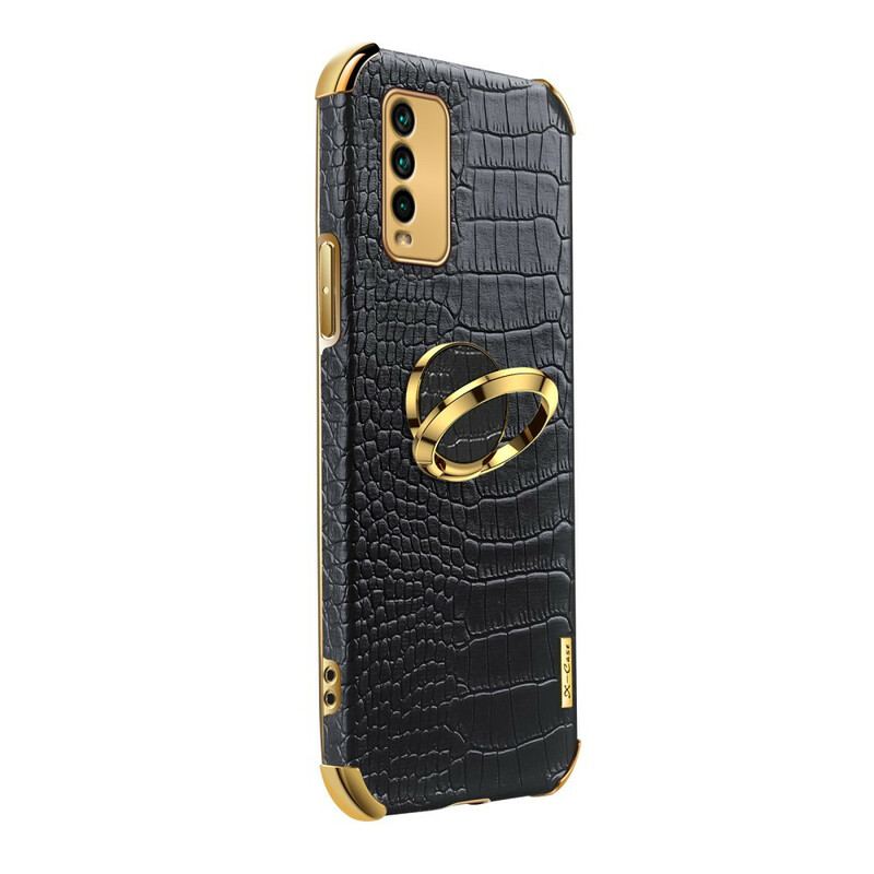 Capa De Celular Para Xiaomi Redmi 9T Efeito Pele De Crocodilo X-case