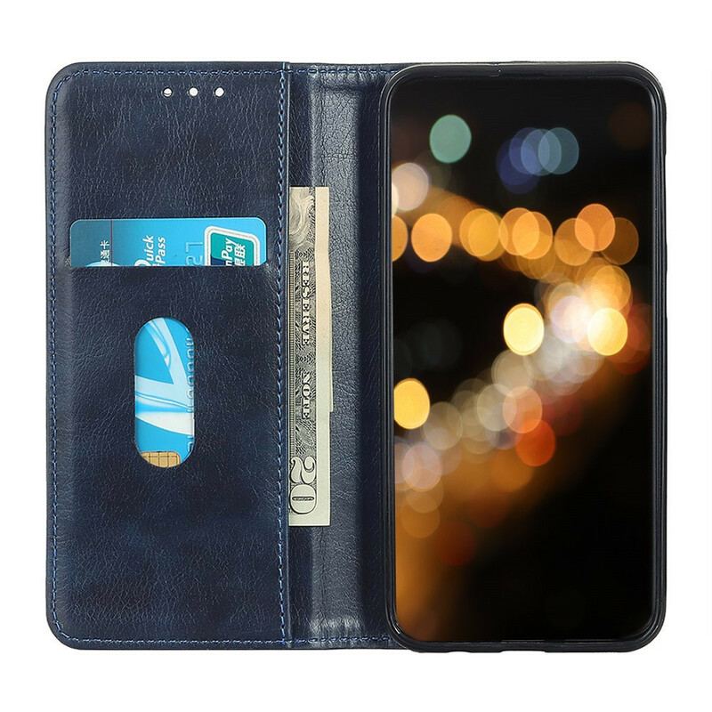 Capa De Celular Para Xiaomi Redmi 9T Flip Couro Rachado Fosco