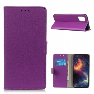 Capa De Couro Para Xiaomi Redmi 9T Efeito Couro Brilhante Simples