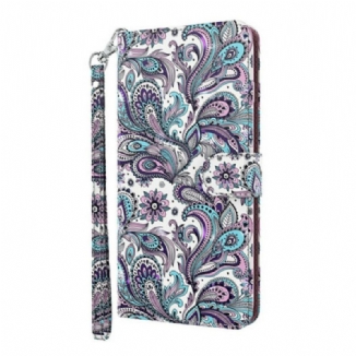 Capa Flip Para Xiaomi Redmi 9T Padrões De Flores