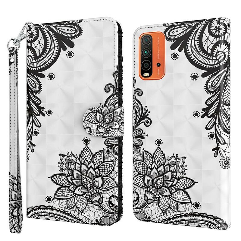 Capa Flip Para Xiaomi Redmi 9T Renda Chique