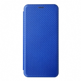 Capa De Celular Para Vivo Y35 Flip Fibra De Carbono