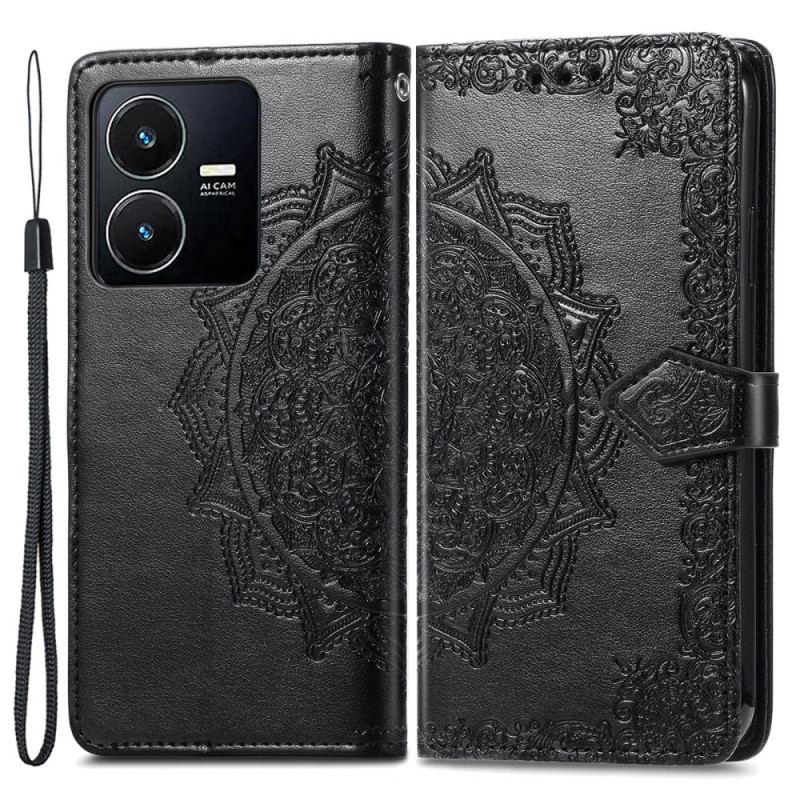 Capa Flip Para Vivo Y35 Barroco-mandala