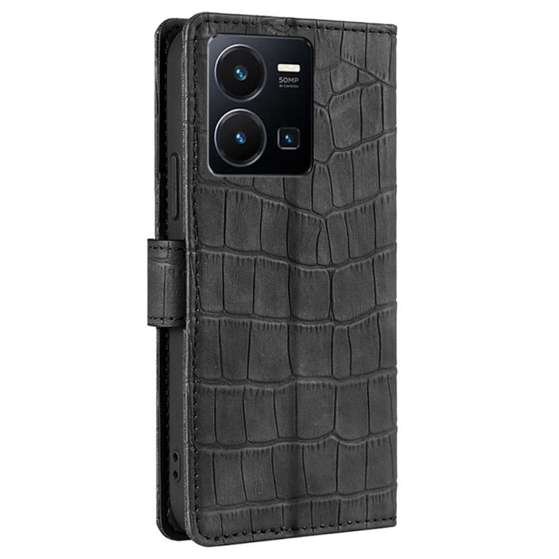 Capa Flip Para Vivo Y35 Crocodilo