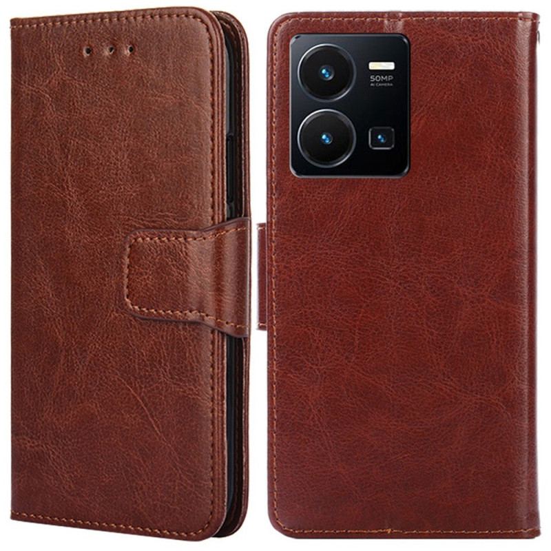 Capa Flip Para Vivo Y35 Vintage