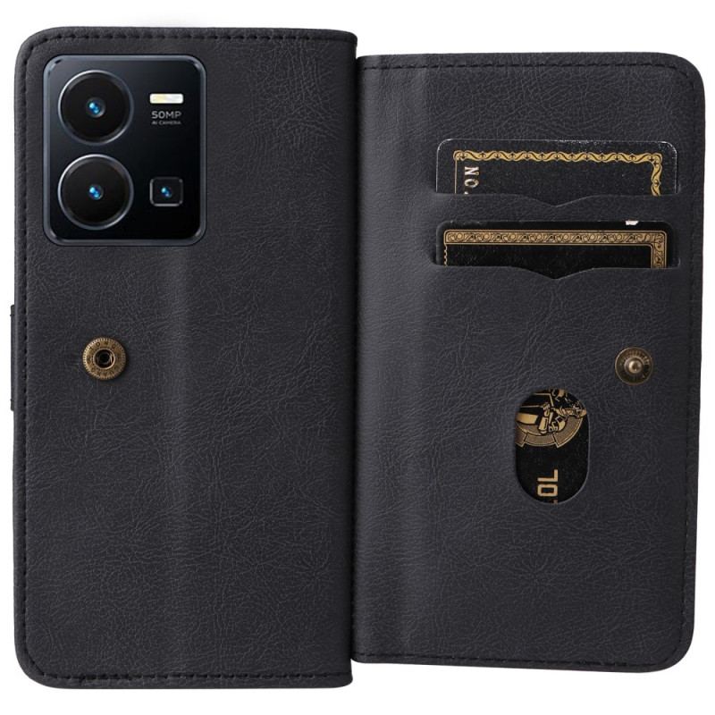 Capa Folio Para Vivo Y35 10 Porta-cartões