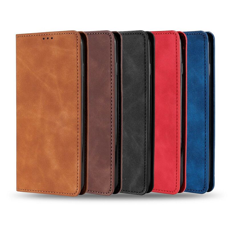 Capa De Celular Para OnePlus Nord N10 Flip Efeito Couro Toque Sedoso