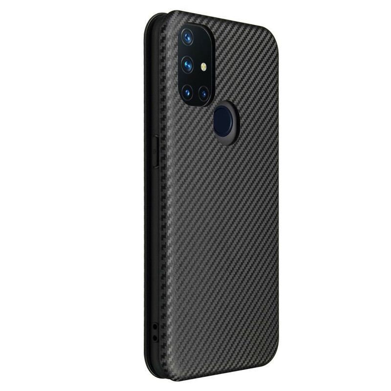 Capa De Celular Para OnePlus Nord N10 Flip Fibra De Carbono