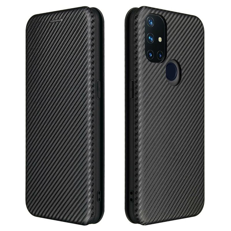 Capa De Celular Para OnePlus Nord N10 Flip Fibra De Carbono