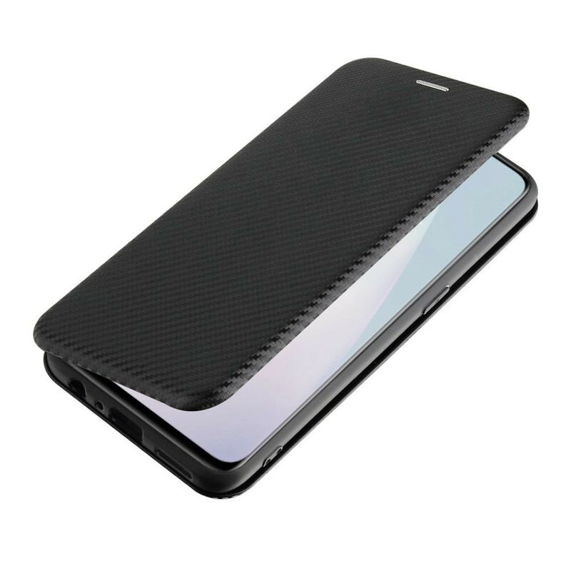 Capa De Celular Para OnePlus Nord N10 Flip Fibra De Carbono