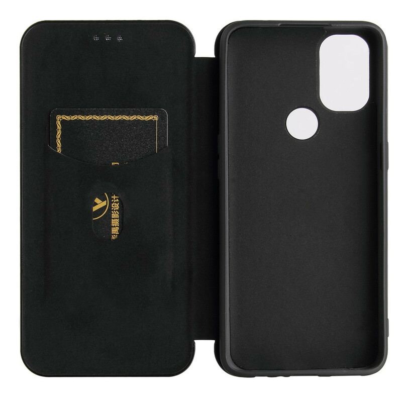 Capa De Celular Para OnePlus Nord N10 Flip Fibra De Carbono