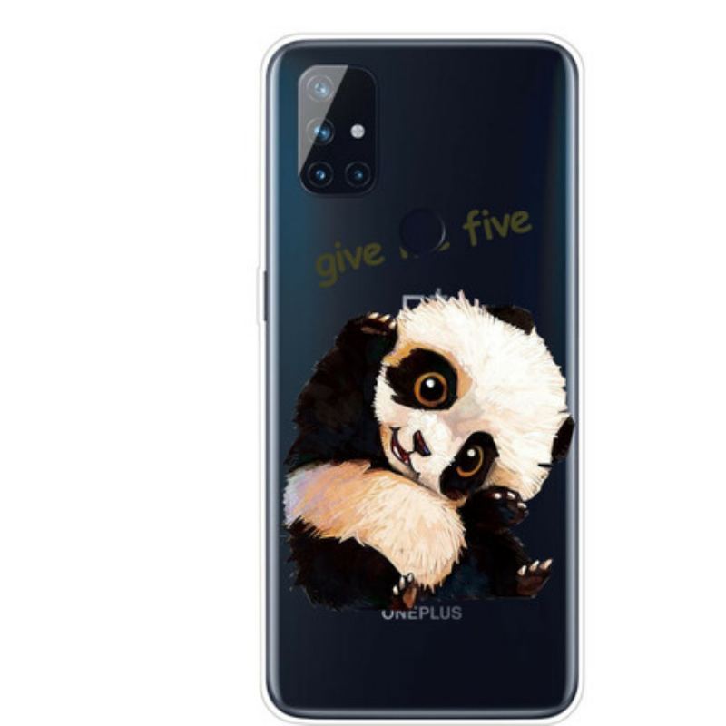 Capa De Celular Para OnePlus Nord N10 Panda Sem Costura Dá-me Cinco