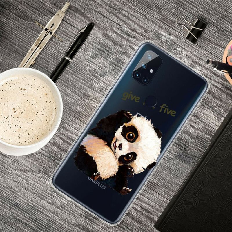 Capa De Celular Para OnePlus Nord N10 Panda Sem Costura Dá-me Cinco