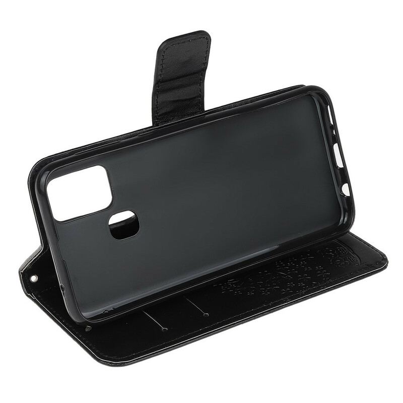 Capa De Couro Para OnePlus Nord N10 De Cordão Tanga E Corujas