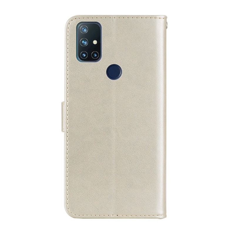 Capa De Couro Para OnePlus Nord N10 Coruja Mandala E Charme