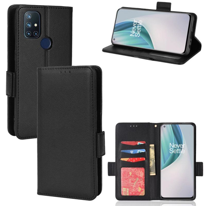 Capa De Couro Para OnePlus Nord N10 Flip Aba Dupla Novas Cores