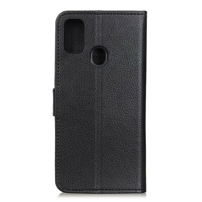 Capa De Couro Para OnePlus Nord N10 Tradicionalmente Lichia