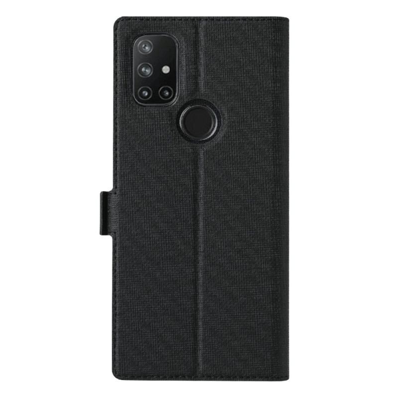 Capa Em Pele Para OnePlus Nord N10 Vili Dmx Texturizado