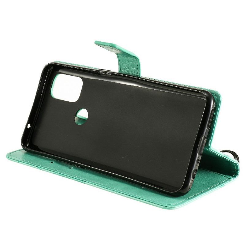 Capa Flip Para OnePlus Nord N10 De Cordão Borboletas Gigantes