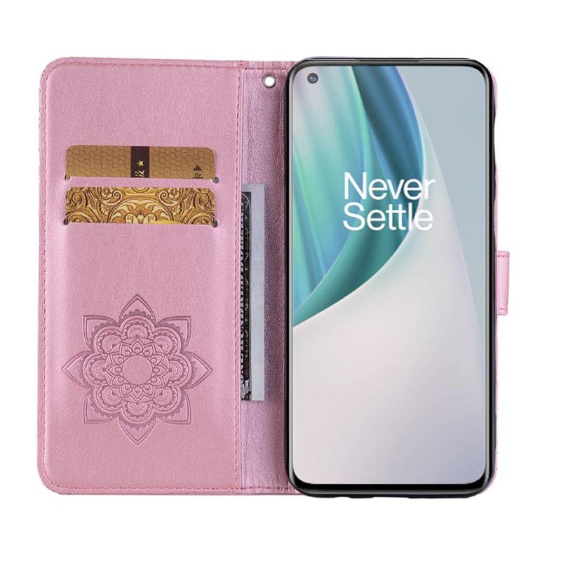 Capa Flip Para OnePlus Nord N10 Coruja Mandala E Charme