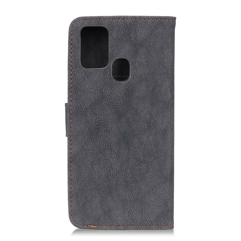 Capa Flip Para OnePlus Nord N10 Couro Dividido Retrô Khazneh