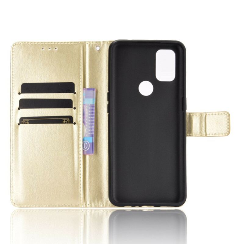 Capa Flip Para OnePlus Nord N10 Couro Falso Chamativo