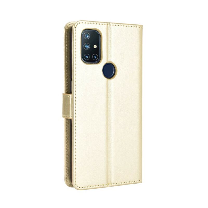 Capa Flip Para OnePlus Nord N10 Couro Falso Chamativo