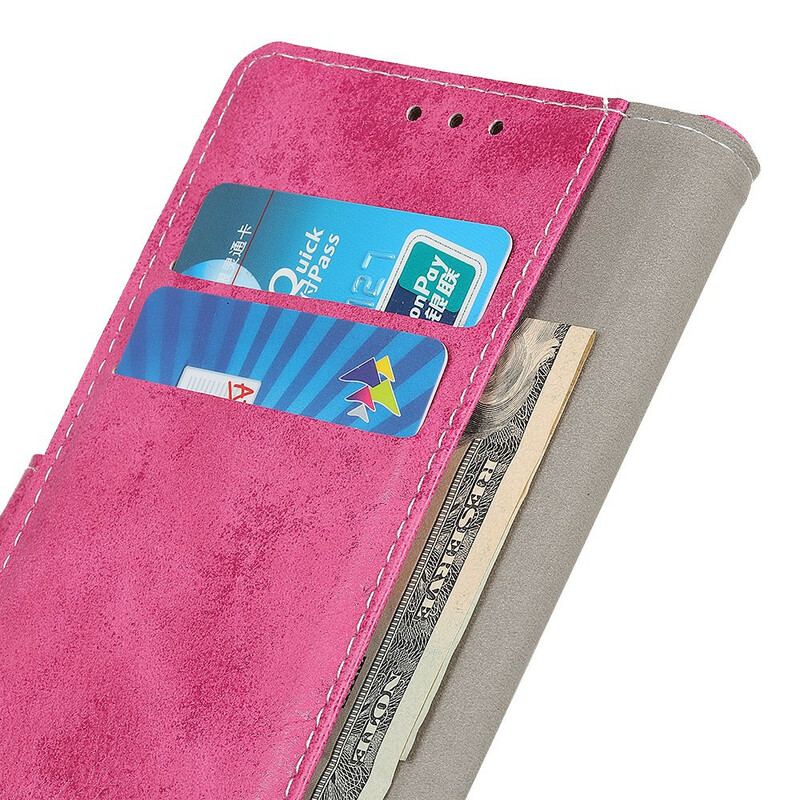 Capa Flip Para OnePlus Nord N10 Couro Falso Vintage