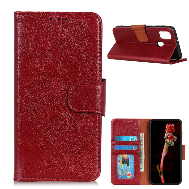 Capa Flip Para OnePlus Nord N10 Couro Napa Rachado