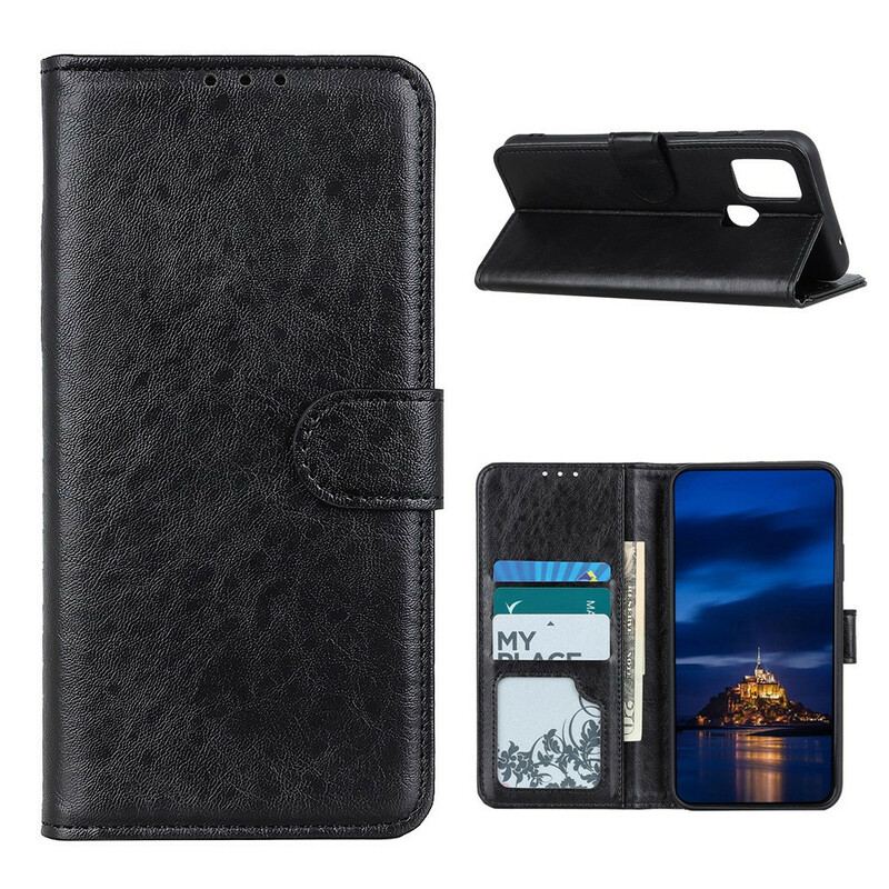 Capa Flip Para OnePlus Nord N10 Couro Sintético Texturizado