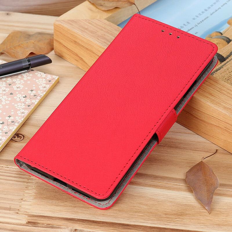 Capa Flip Para OnePlus Nord N10 Efeito Couro Clássico