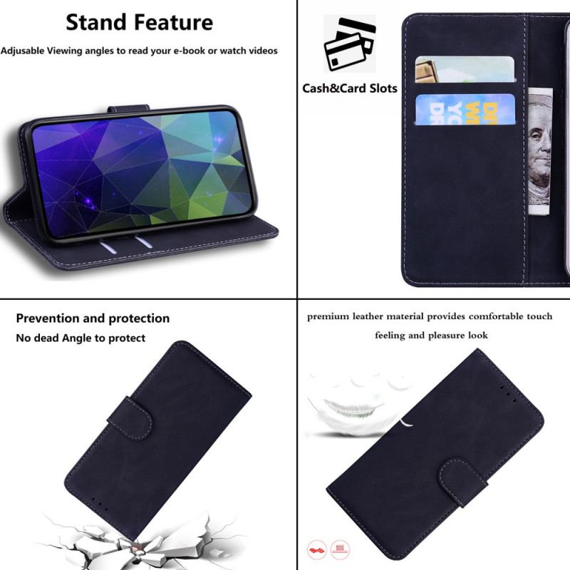 Capa Flip Para OnePlus Nord N10 Efeito Couro Monocromático