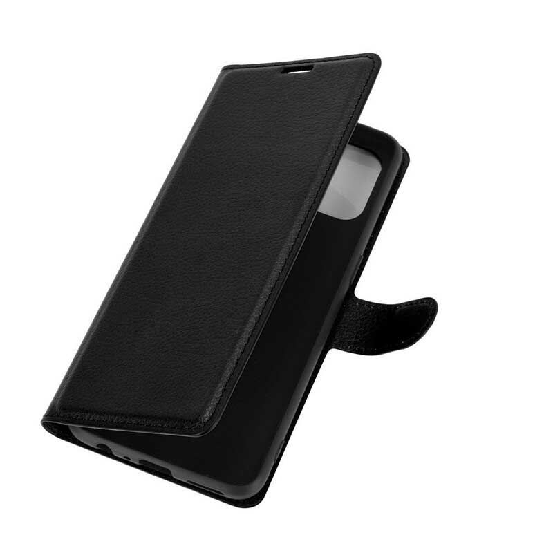 Capa Flip Para OnePlus Nord N10 Efeito Lichia Clássico