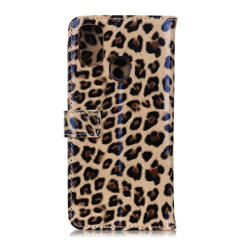 Capa Flip Para OnePlus Nord N10 Leopardo