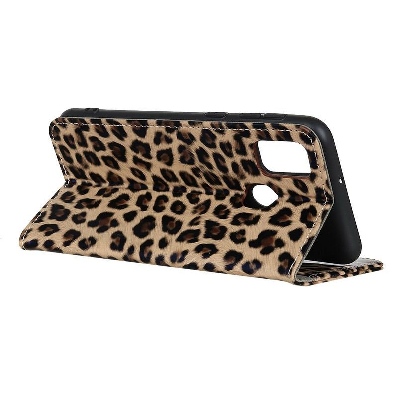 Capa Flip Para OnePlus Nord N10 Leopardo