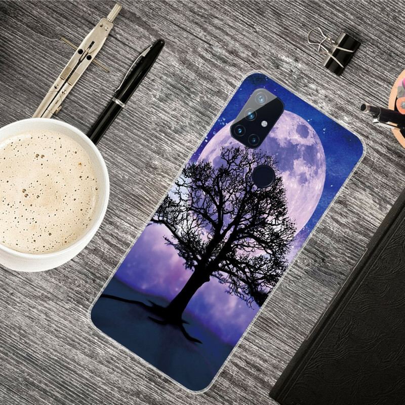 Capa Para OnePlus Nord N10 Árvore E Lua