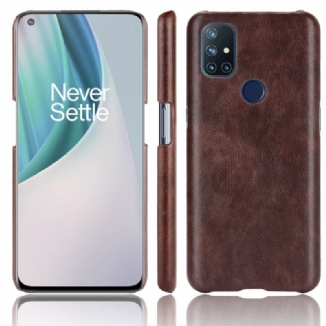 Capa Para OnePlus Nord N10 Efeito Couro De Desempenho Lichia