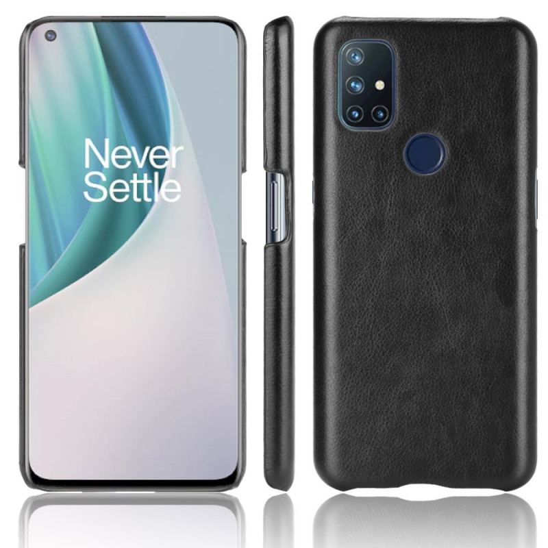 Capa Para OnePlus Nord N10 Efeito Couro De Desempenho Lichia