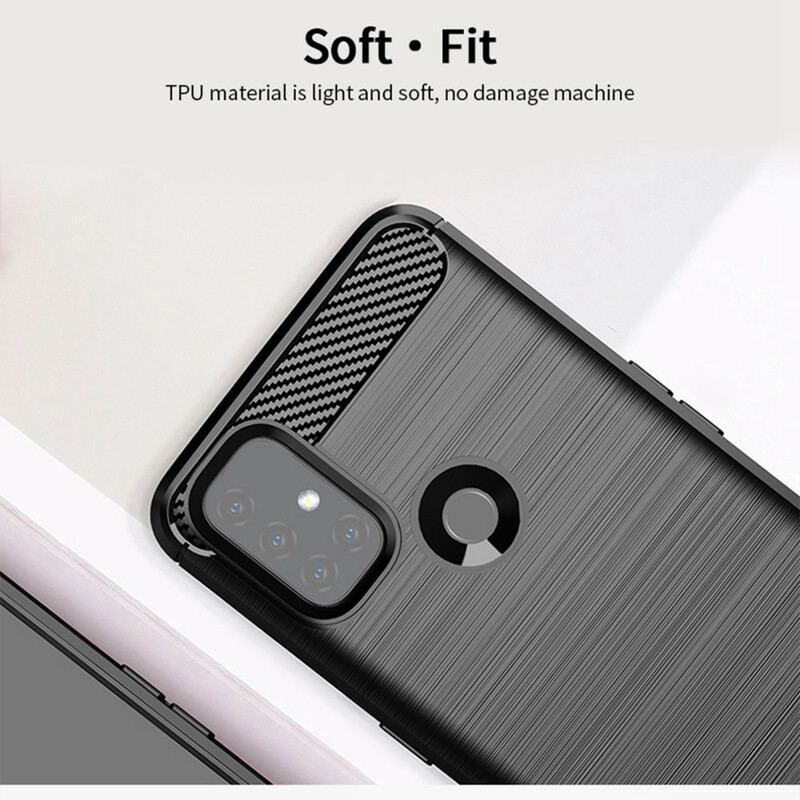 Capa Para OnePlus Nord N10 Fibra De Carbono Escovada Mofi