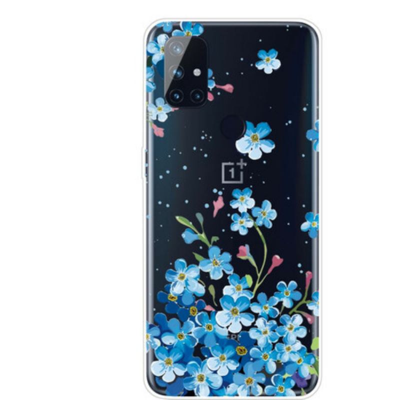 Capa Para OnePlus Nord N10 Flores Azuis