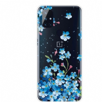 Capa Para OnePlus Nord N10 Flores Azuis