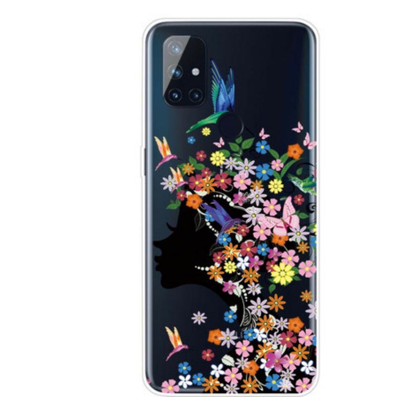 Capa Para OnePlus Nord N10 Linda Cabeça De Flor