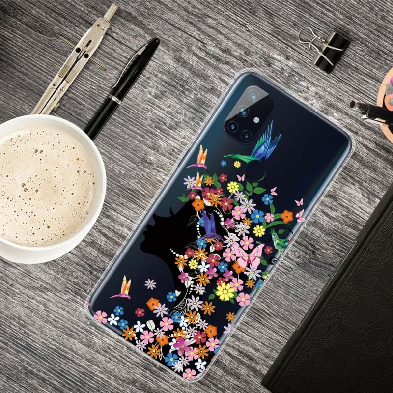 Capa Para OnePlus Nord N10 Linda Cabeça De Flor